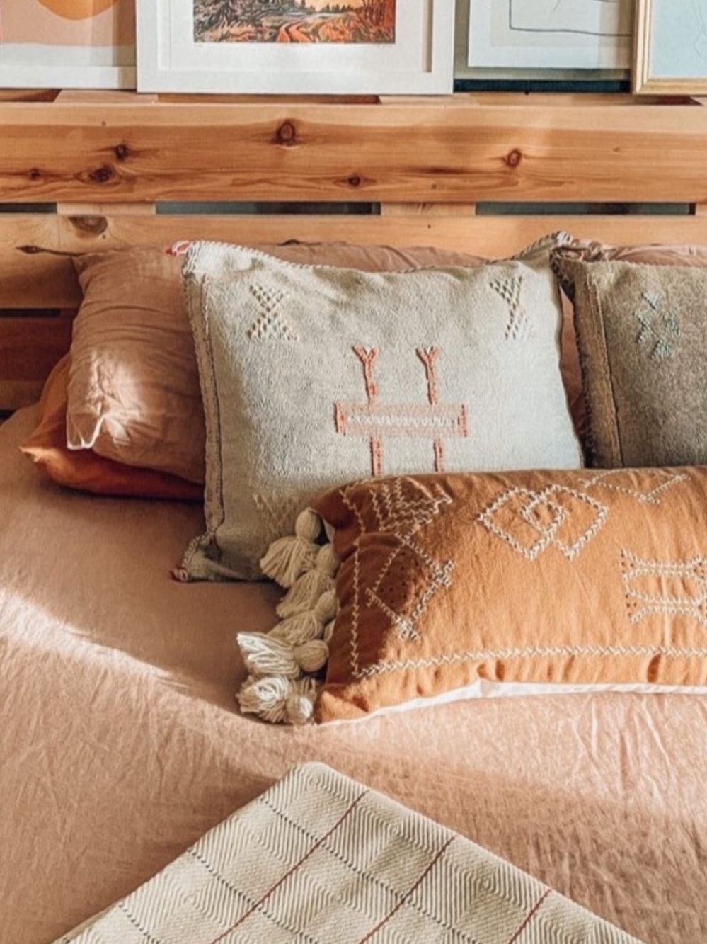 Moroccan bohemian accent pillow case + pillow insert home decor